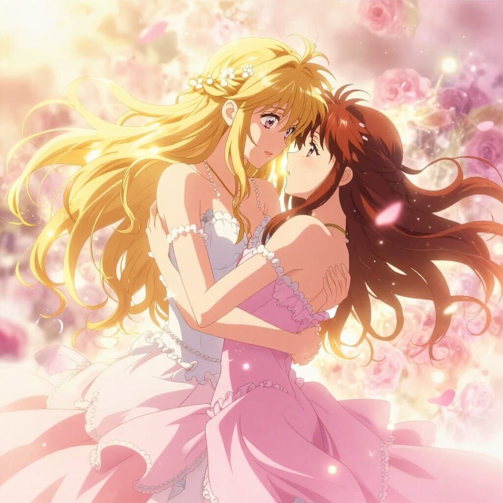 Ethereal God of Love in Vibrant Anime Style