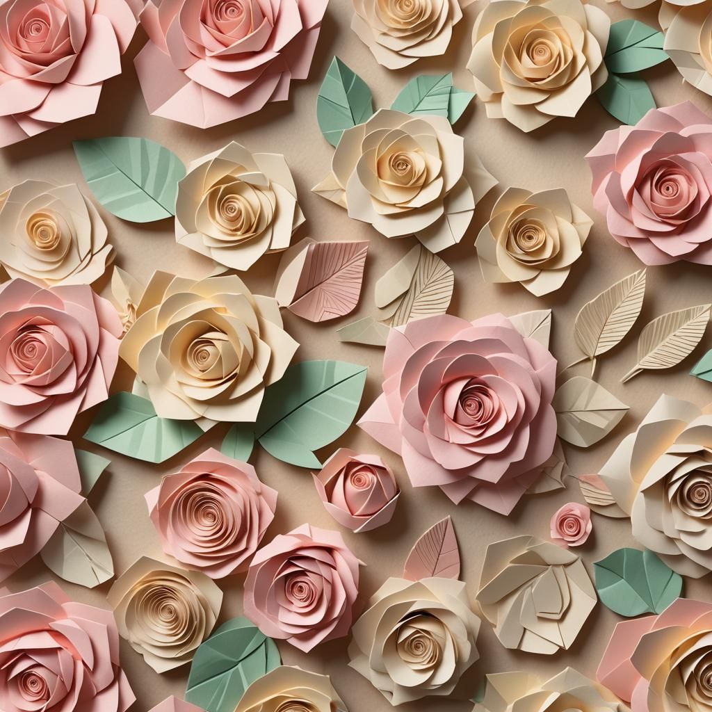 Delicate Paper Art with Origami Roses