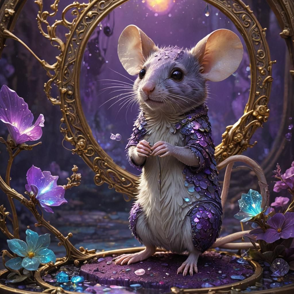 Fantasy Mouse in Digital Art Style
