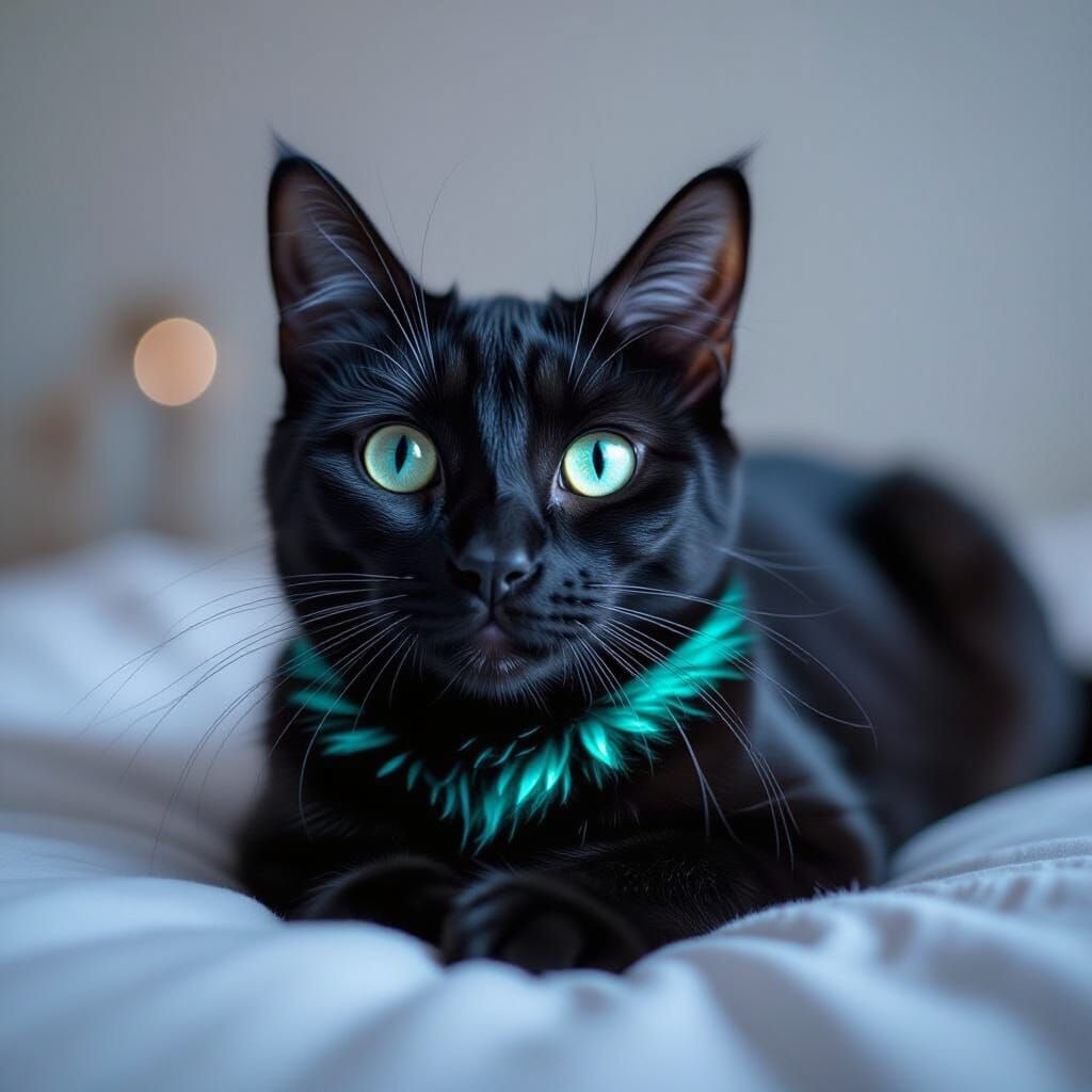 AI Generated Image of a Glowing Cat