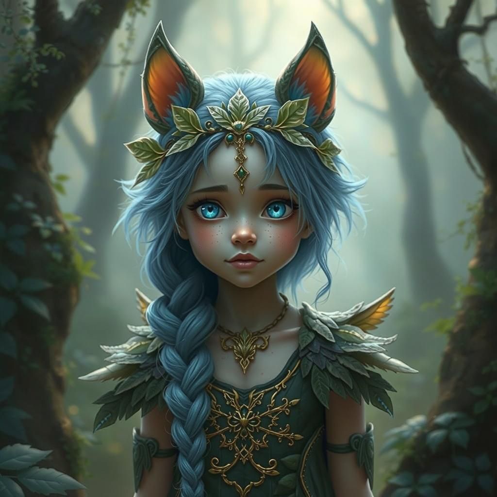 Enchanting Demoness in Mystical Forest, 3D Render