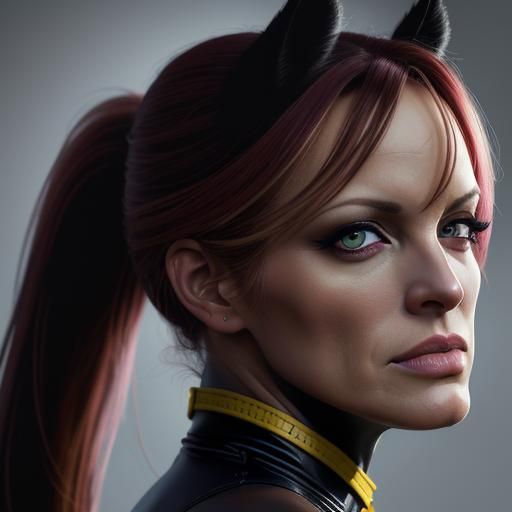 Stormy Daniels in Latex Catsuit: Professional Portrait