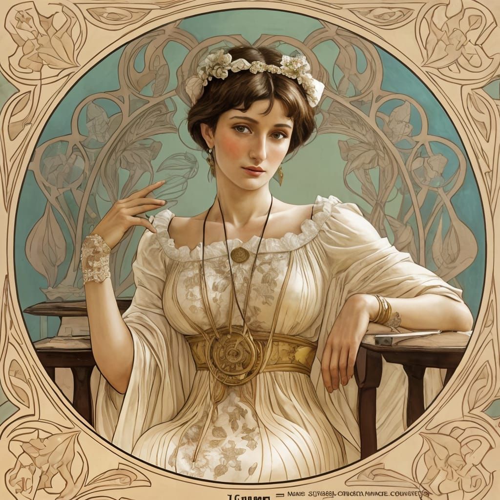 Anna Akhmatova Album Cover in Silver Age Style