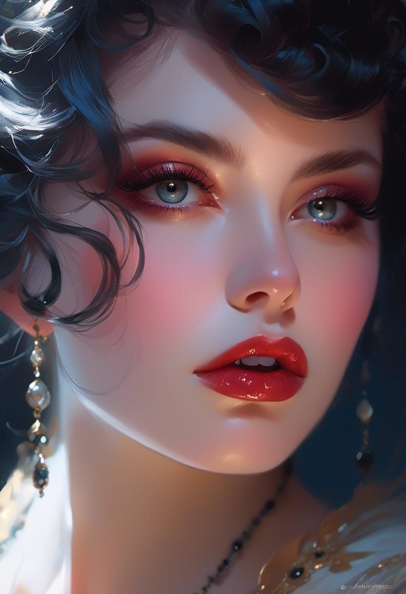 Elegant Queen in Victorian Dress: A Dreamy Portrait