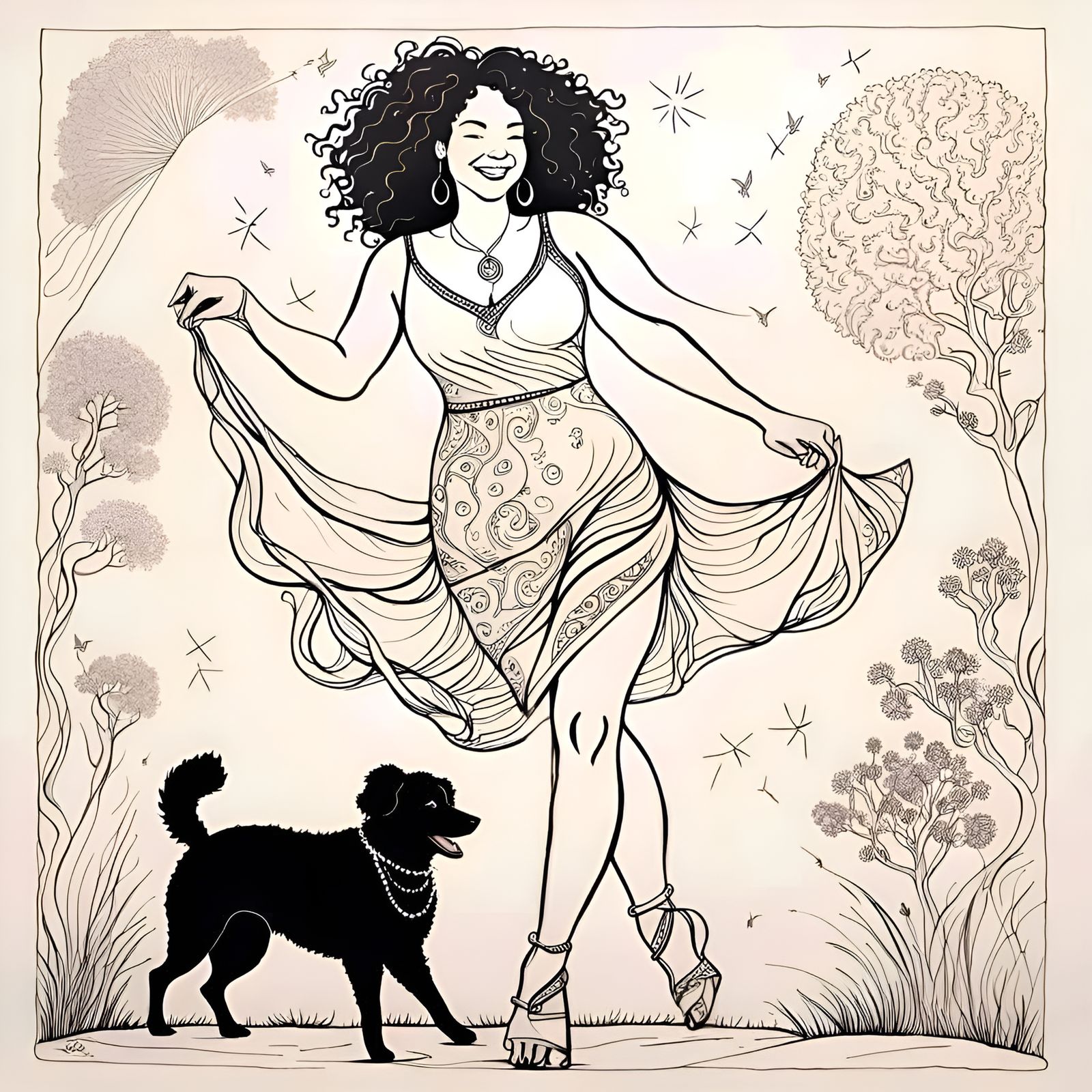 Dancing in the Sun - fun gesture drawing