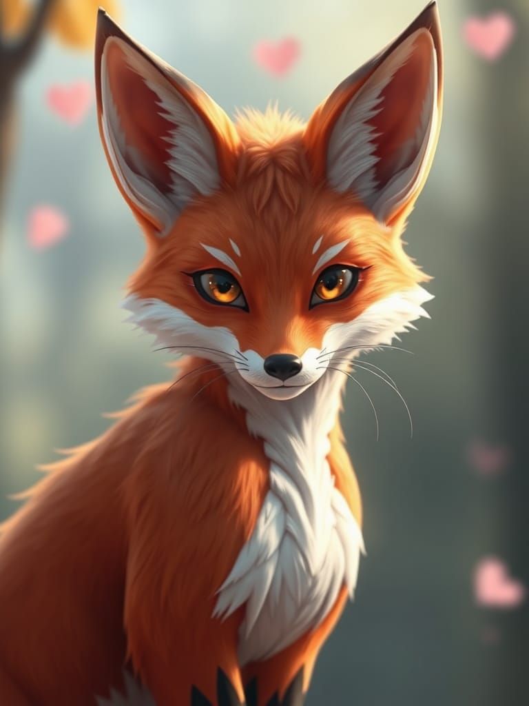 Anime Style Vixen Fox in 3D