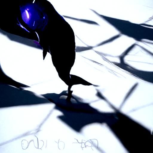 Dramatic 3D Raven with Deep Shading