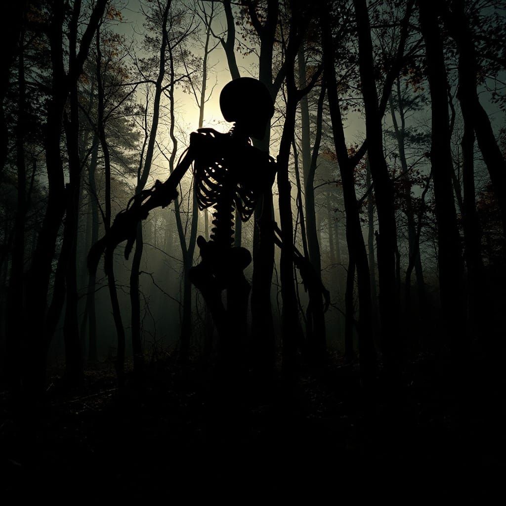 Surreal Zombie Hybrid Monster Hides in Shadows of a Dying Au...