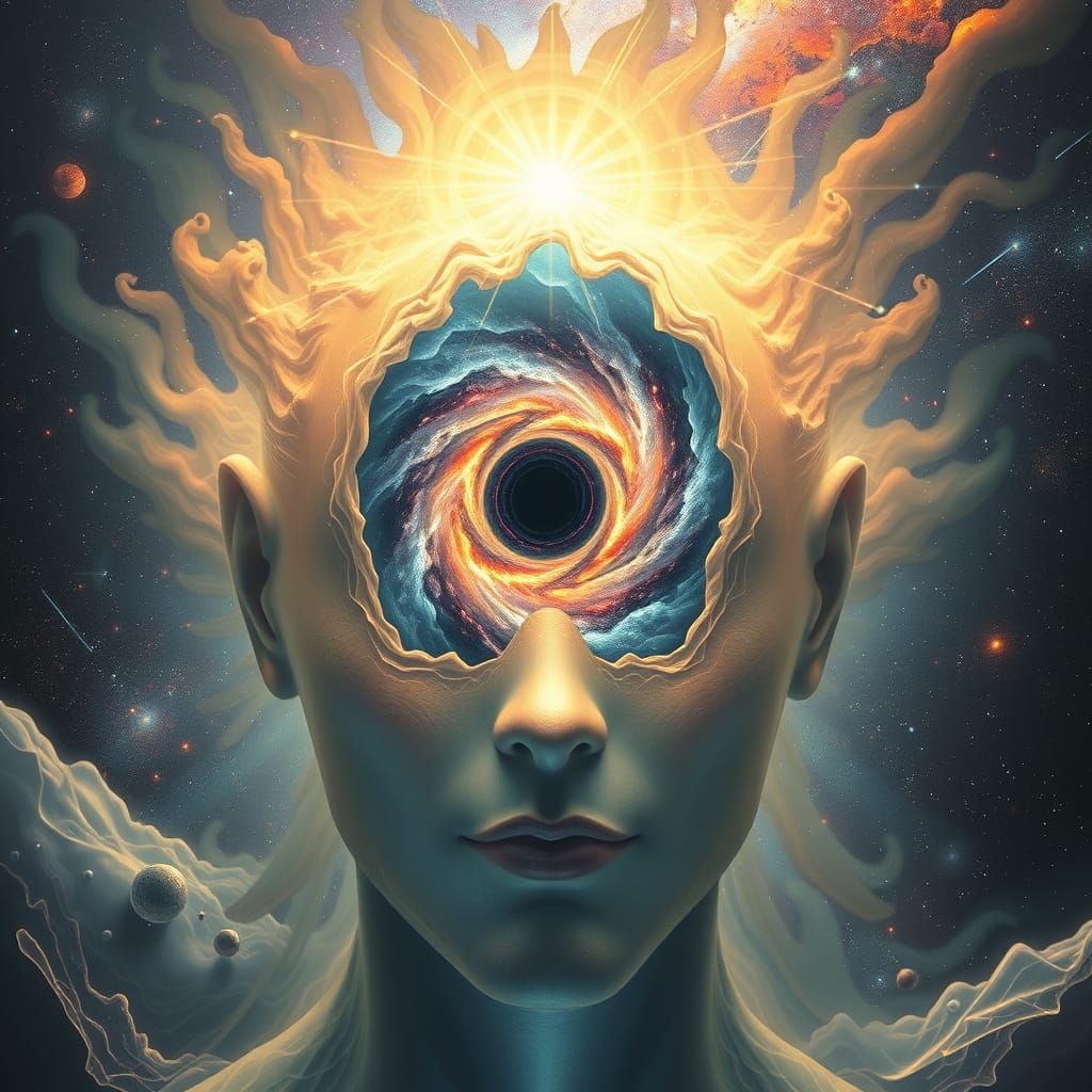 Surreal Cosmic Odyssey Within the Mind