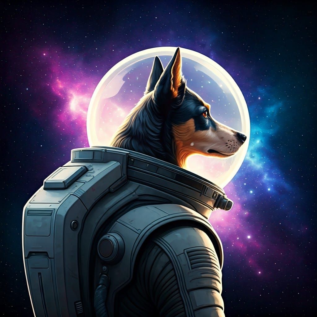 Cosmic Canine Contemplates the Starry Expanse