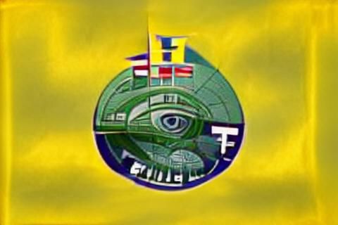 Modern Flag Design with Geometric Shapes