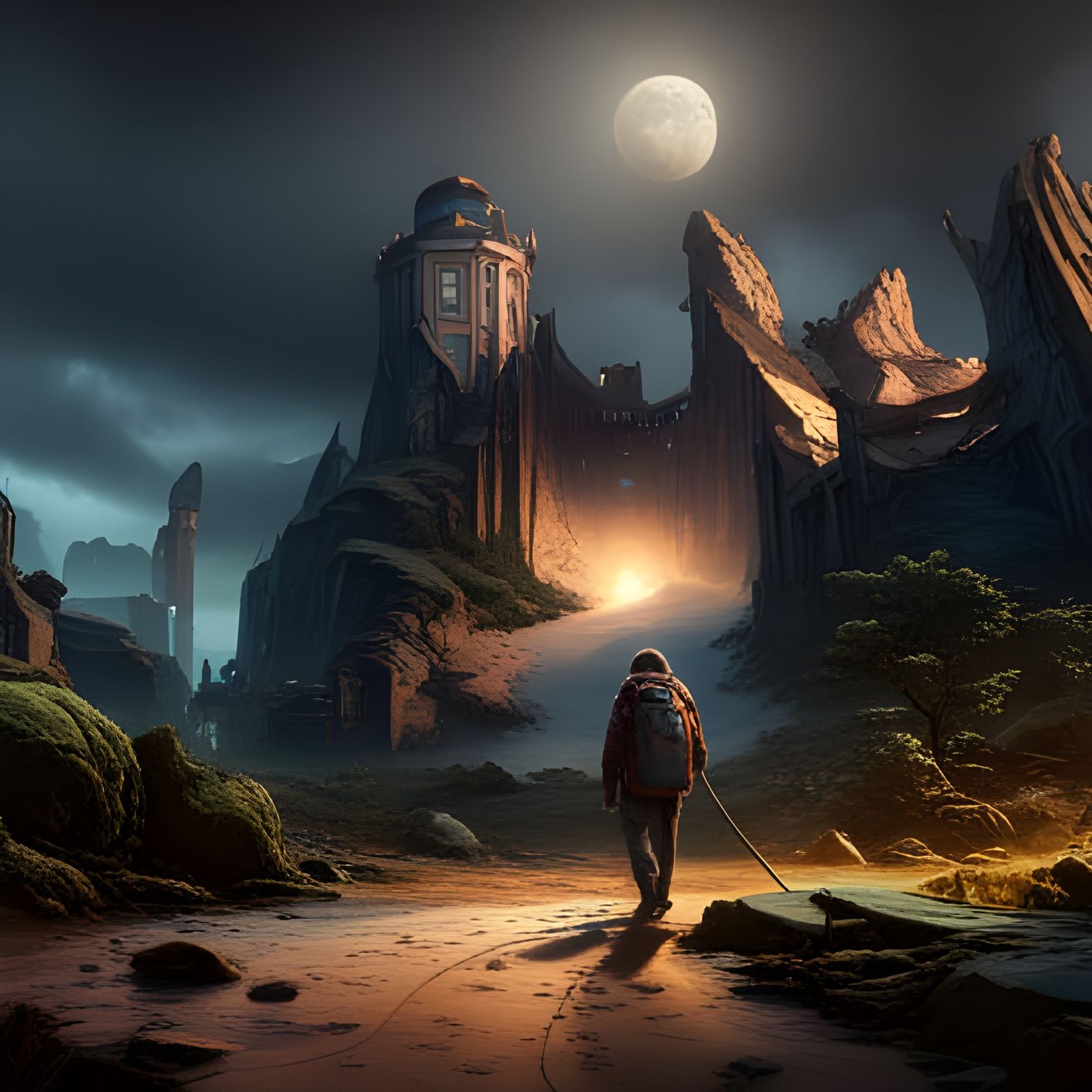 Monster's Last Moment of Freedom: Matte Painting