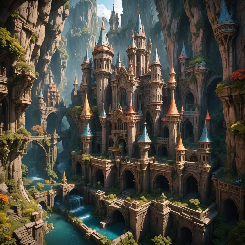 Fantastical Matte Painting with Deep Color