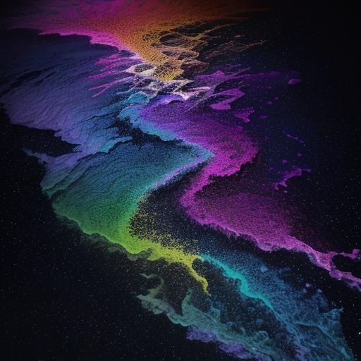 Cosmic Star in Abstract Fractal Illustration