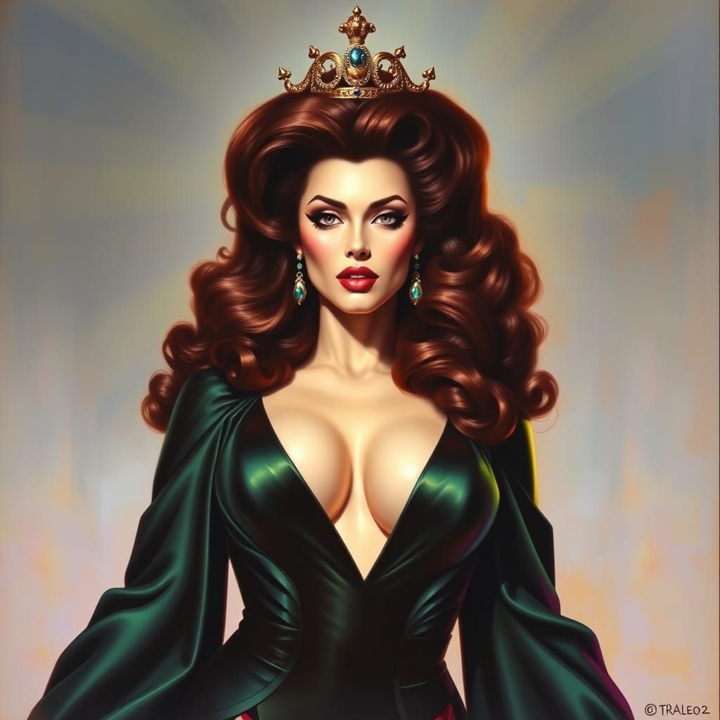 Glamorous Queen in Fantasy Art Style