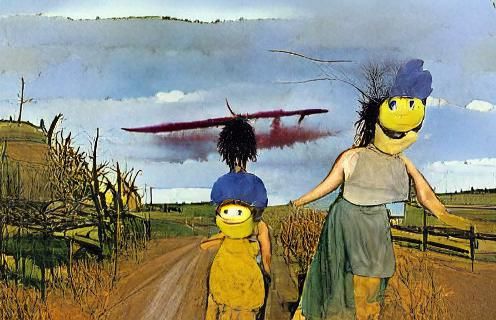 Marge Simpson's Childhood Flight in Wyeth Style