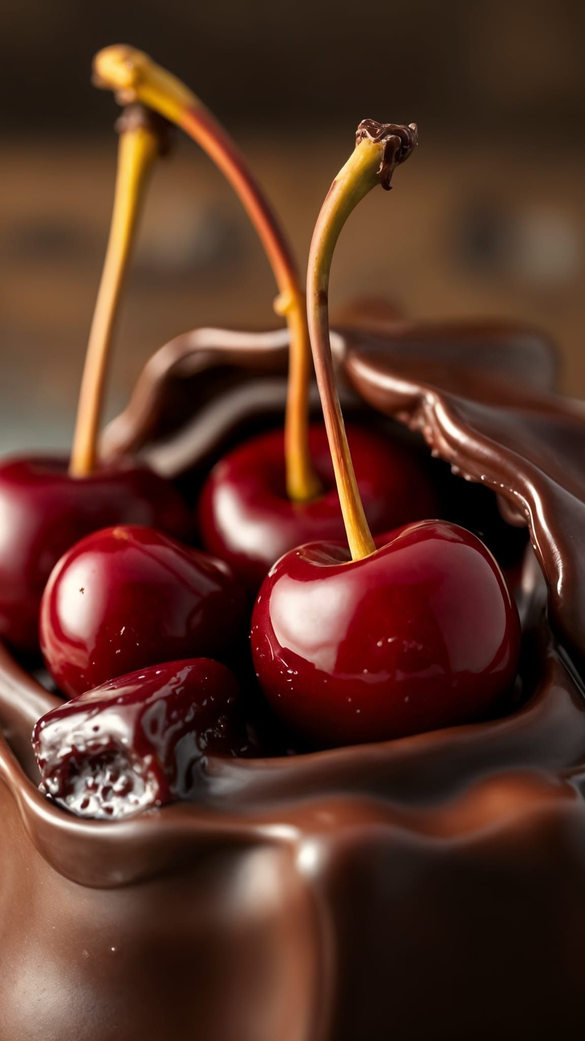 Vibrant Cherry in Rich Chocolate