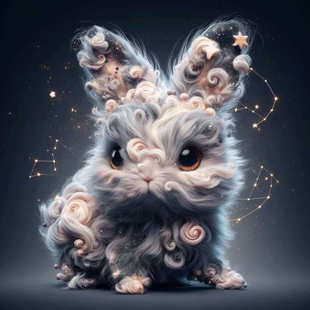 Constellation Bunny: Adorable CGI Character Design