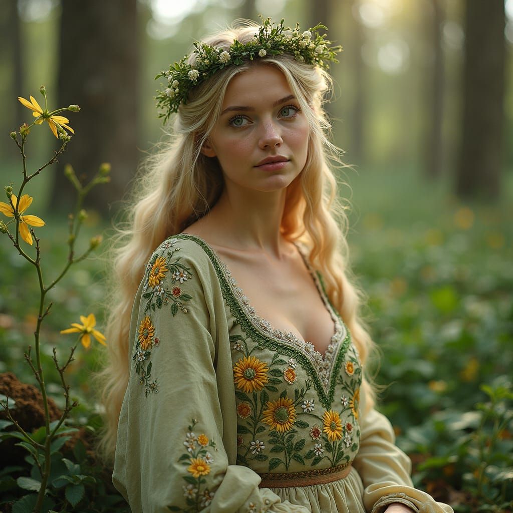 Tamfana: Germanic Goddess in Sacred Grove