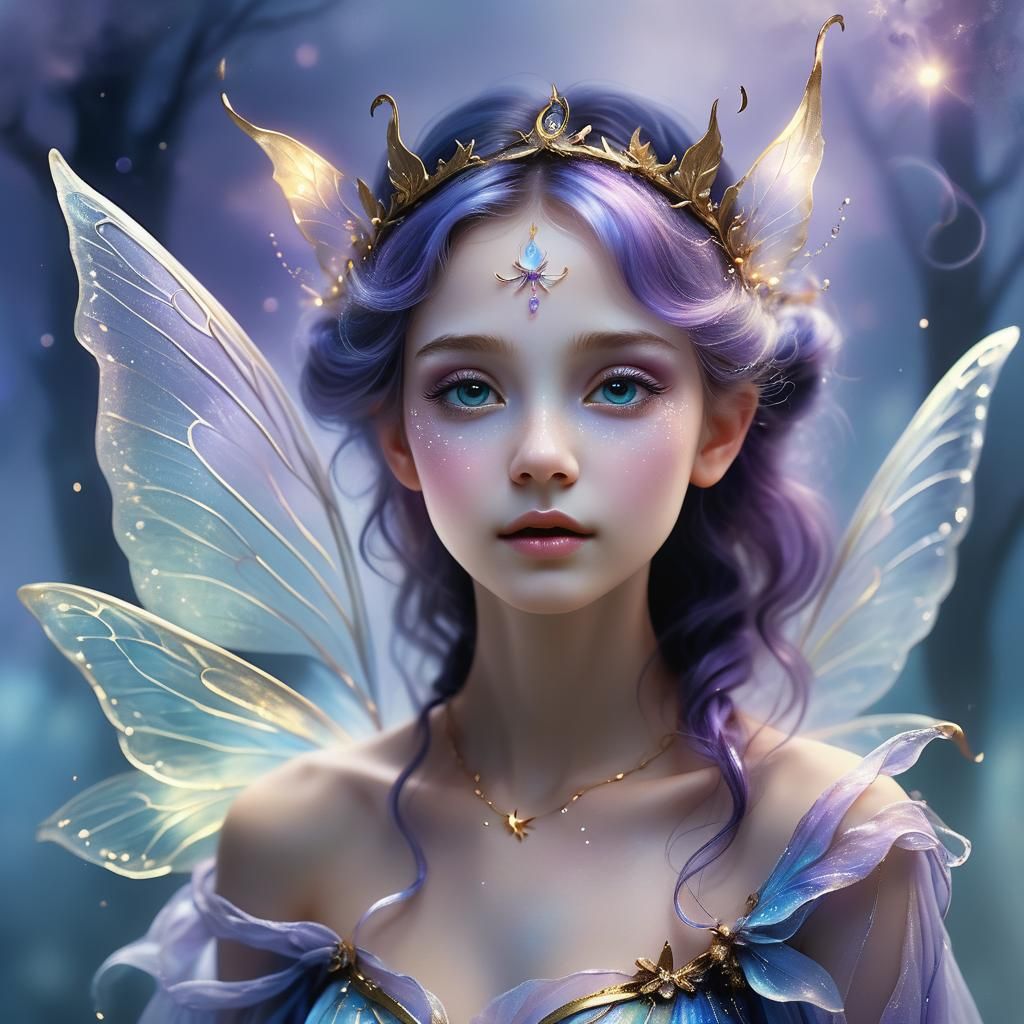 Ethereal Fairy in Crescent Moon Crown