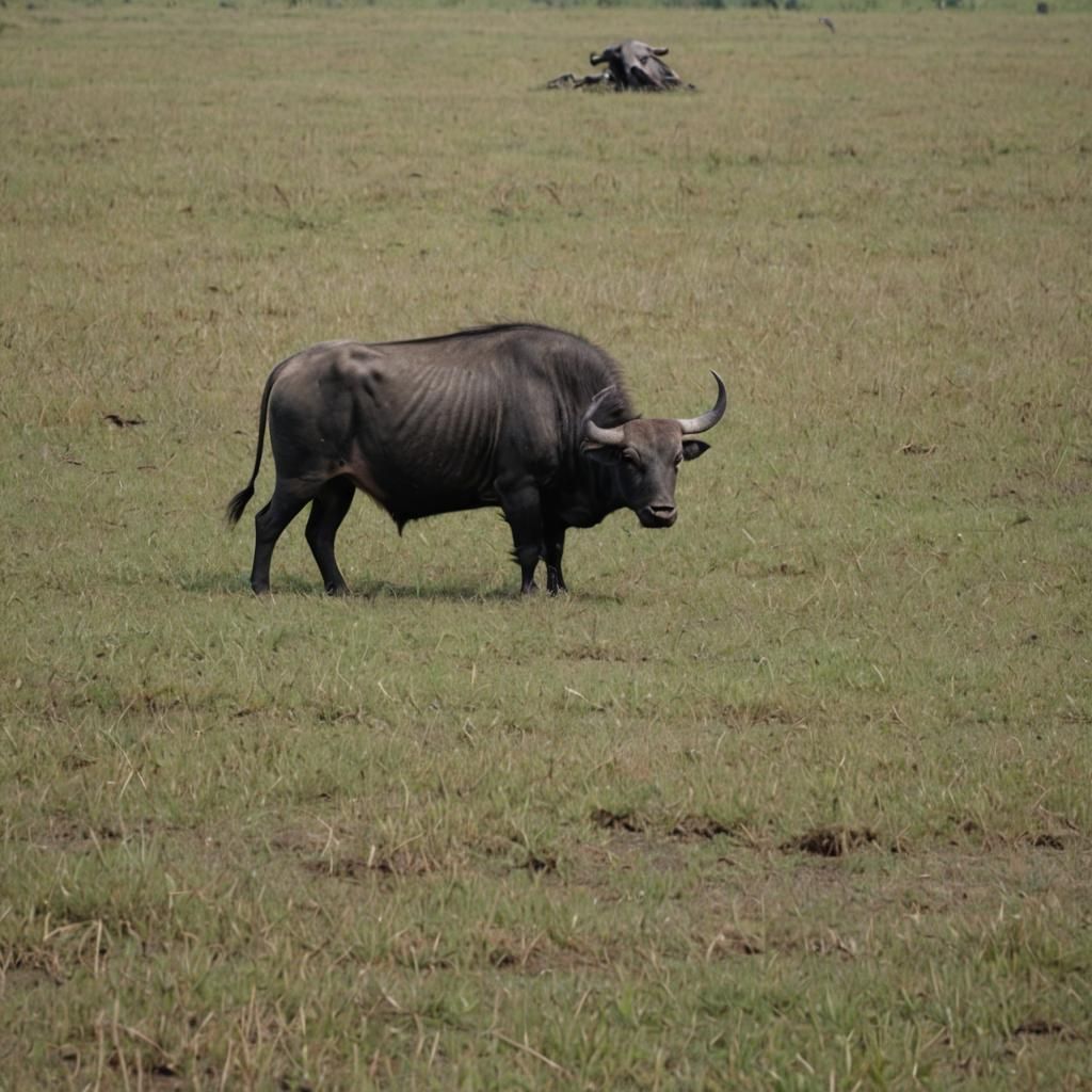 Water Buffalo in Field