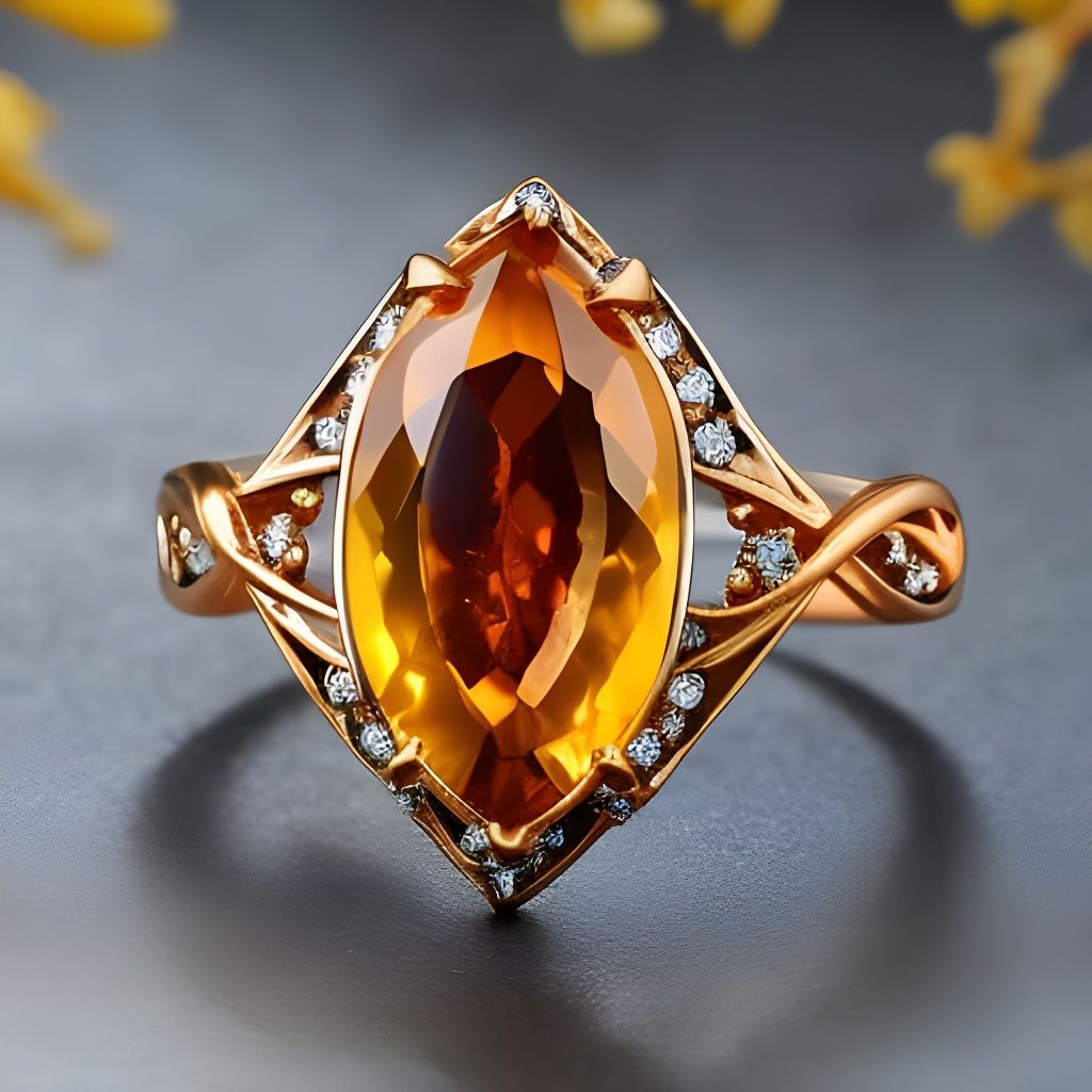 Ornate Amber Ring on Coral Reef