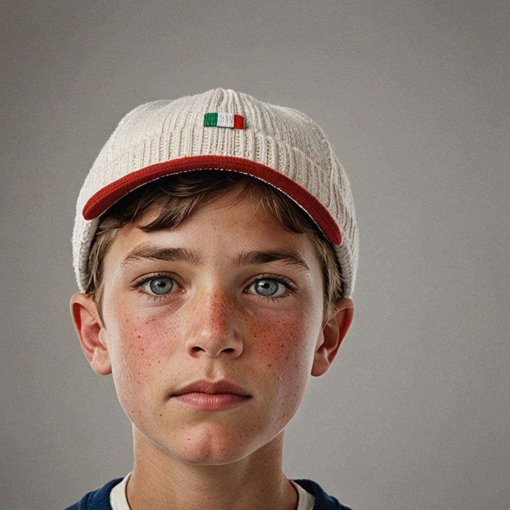 Boy in Beanie: Professional Studio Portrait