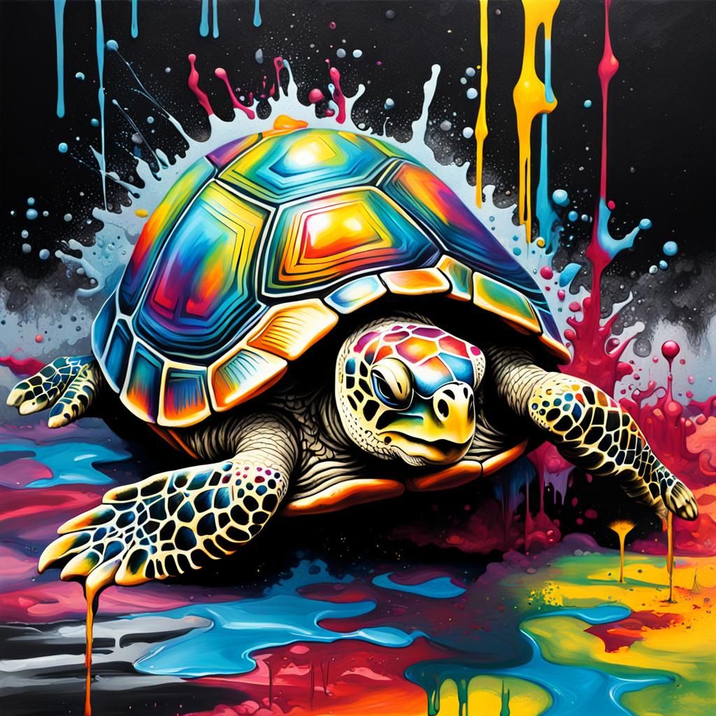 Turtle Graffiti Art in Ultra Quality