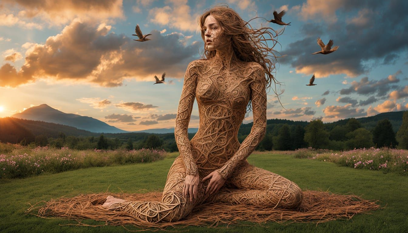 Bio Art: Woman and Nature Unite in Dreamlike Collage