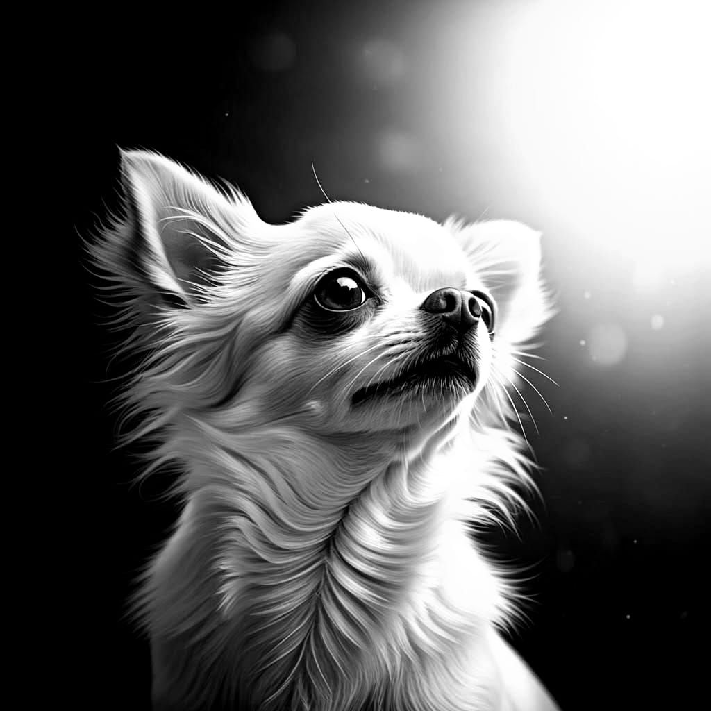 Ethereal Chihuahua in Mystical Mist