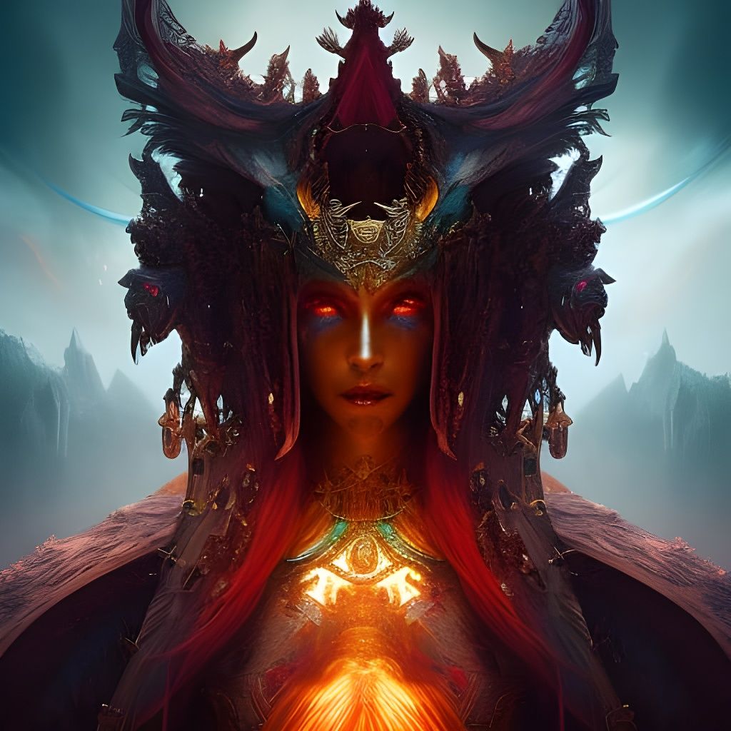 Gothic Dragon Knight Portrait in Fantasy Art Style