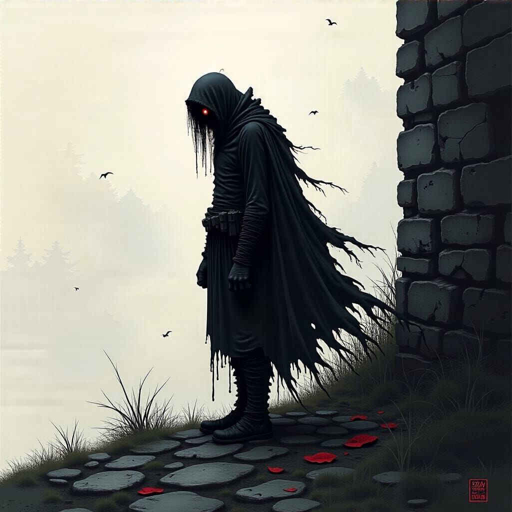 Epic Grimdark Scene in Sean Murphy Style