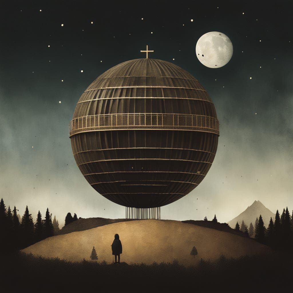 Mysterious Figure in Simple yet Haunting Style