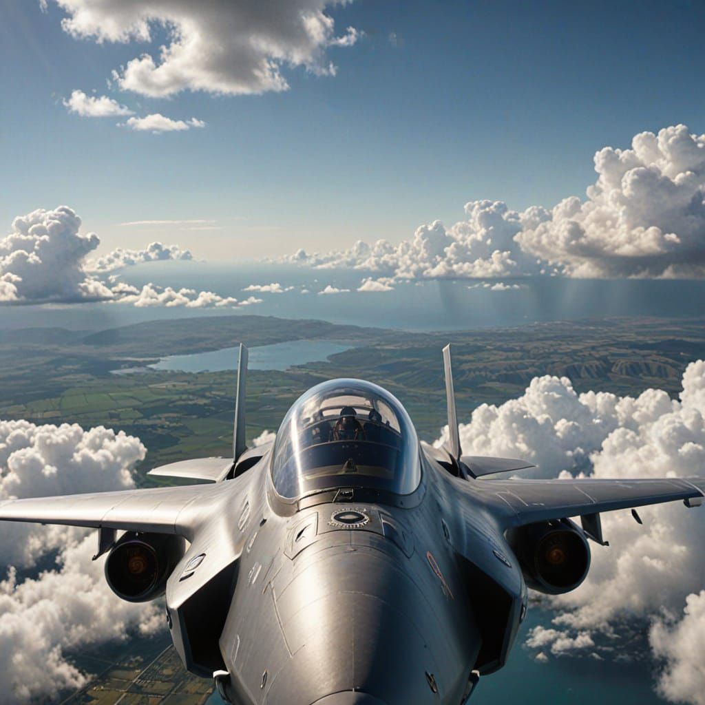 Israeli F-35 Pilot in Dramatic Sky Scene