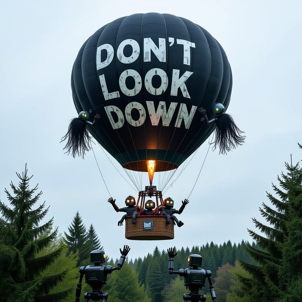 Terrified Robots in a Hot Air Balloon