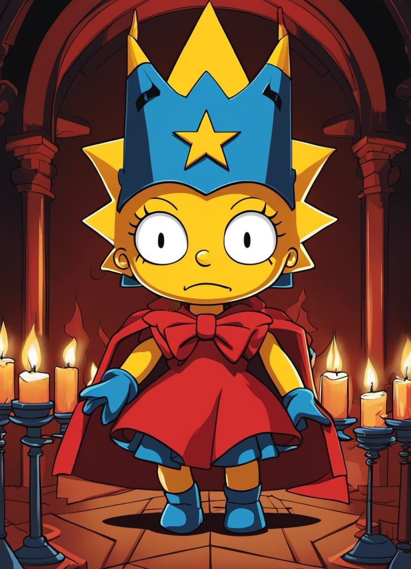 Demonic Maggie Simpson Devil Worship Image