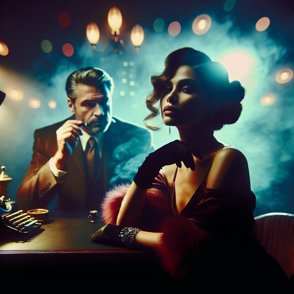 Femme Fatale in Film Noir Movie Poster