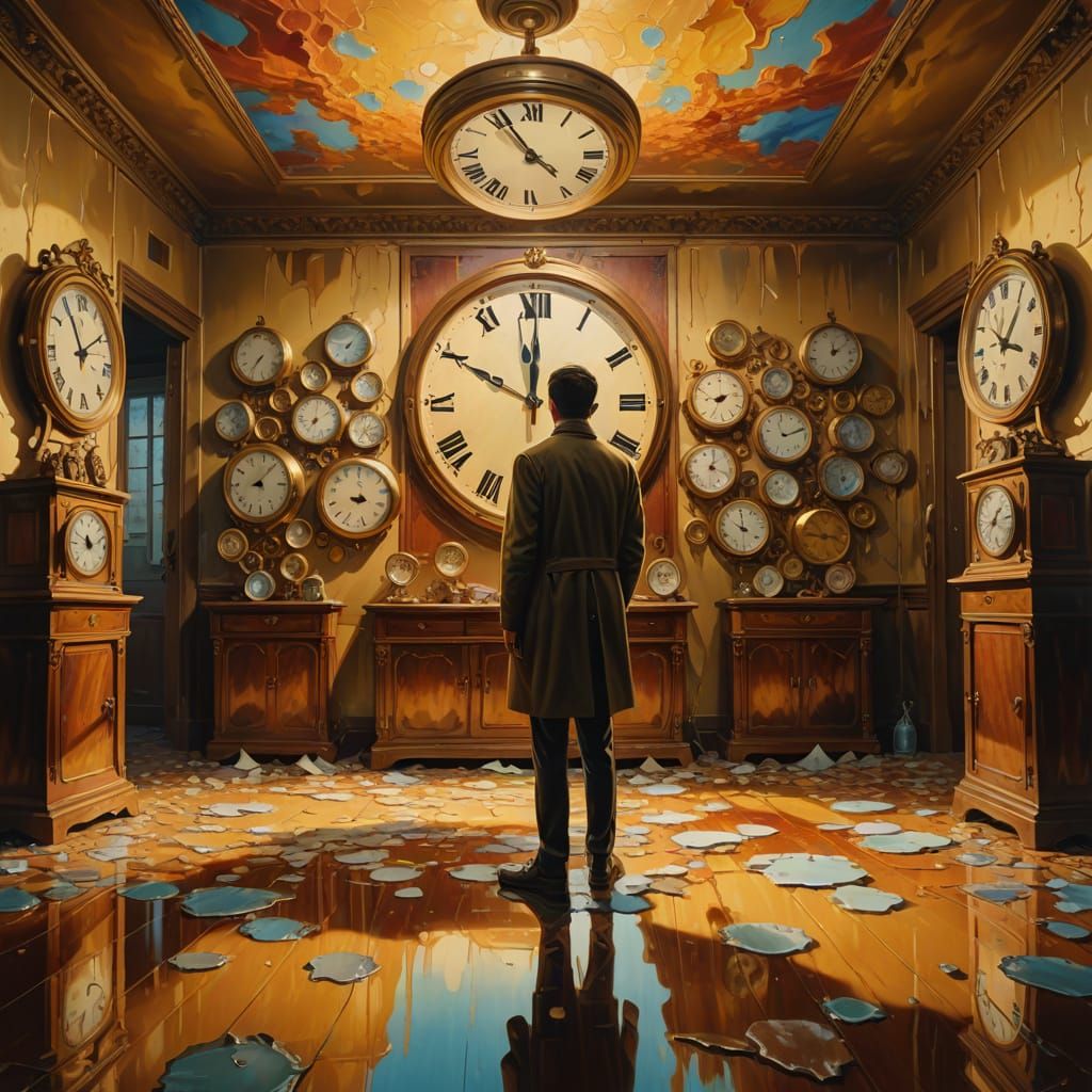 Surreal Masterpiece of a Person in a Dreamlike Scene