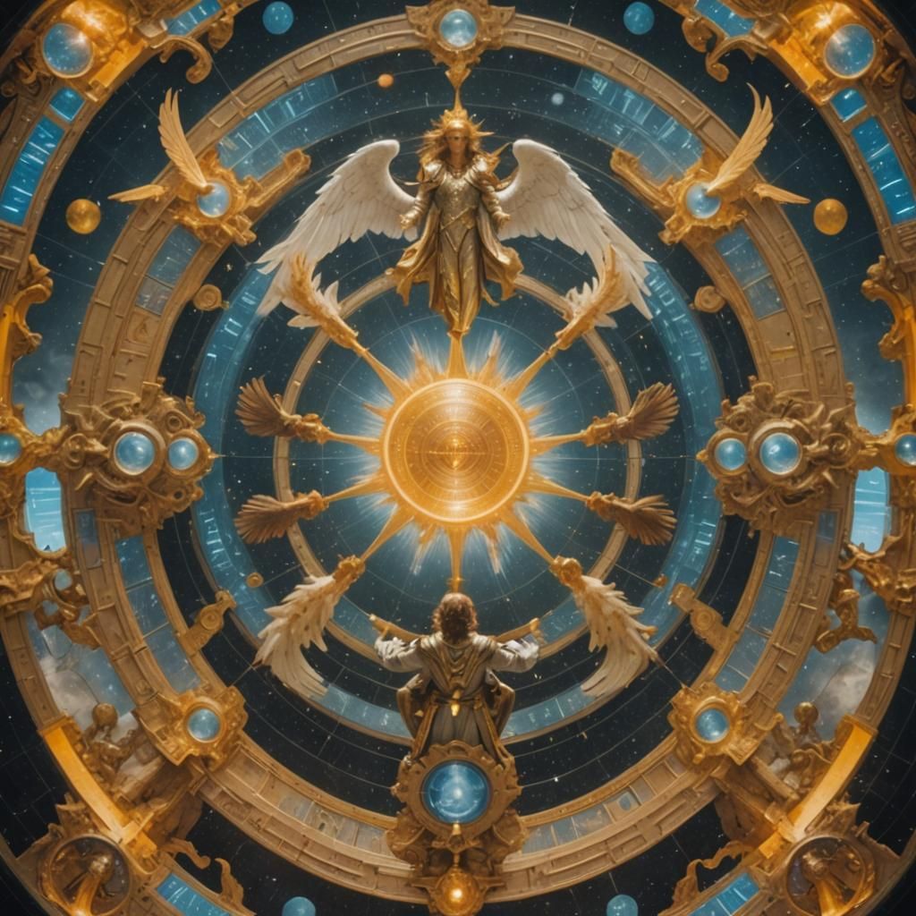 Dramatic Archangels in Cinematic Film Still