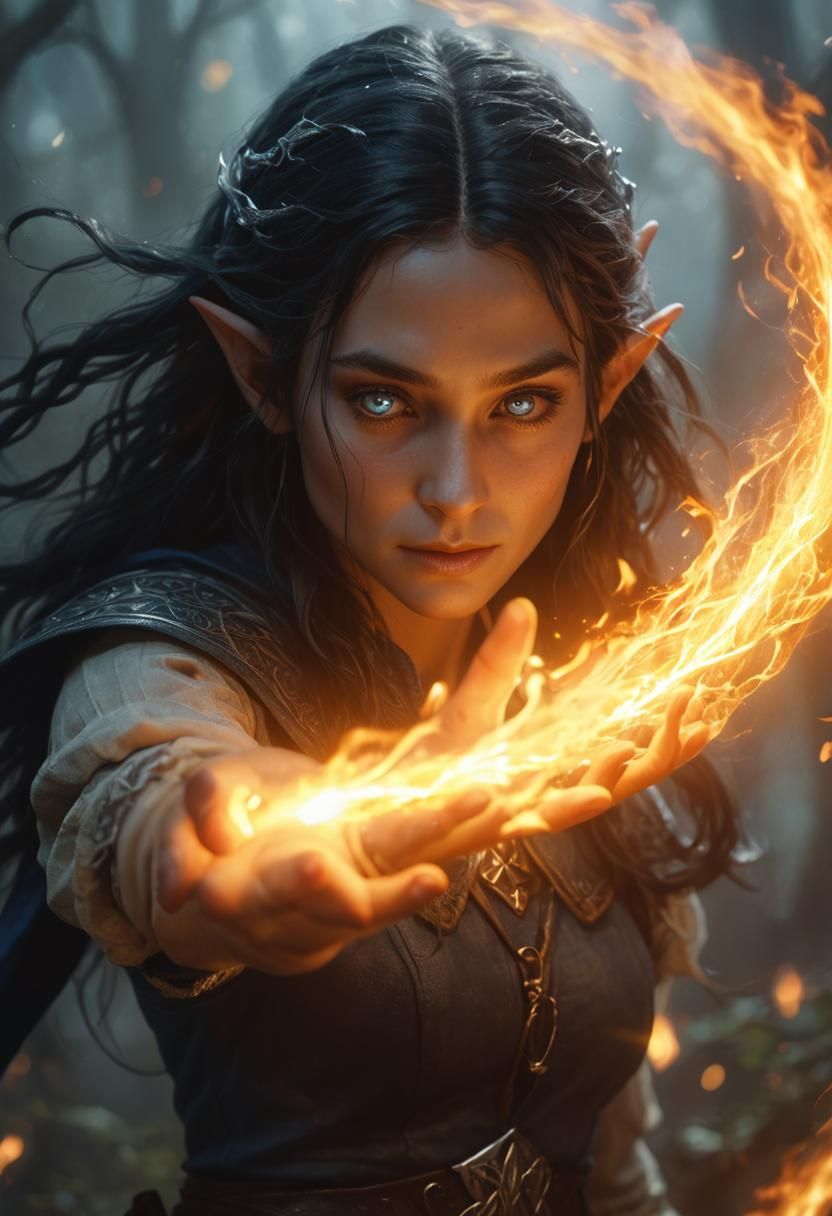 Enchanting Elf Portrait in High Fantasy Style