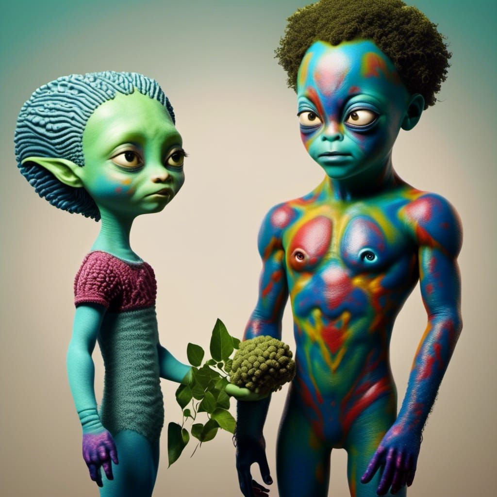 Enigmatic Alien Encounter in an English Garden