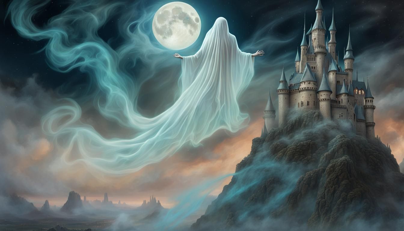 Ethereal Smoke Ghost in Fantasy Castle