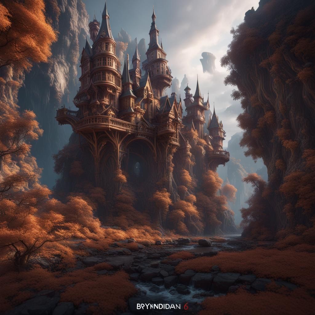 Fantastical Matte Painting with Intricate Details