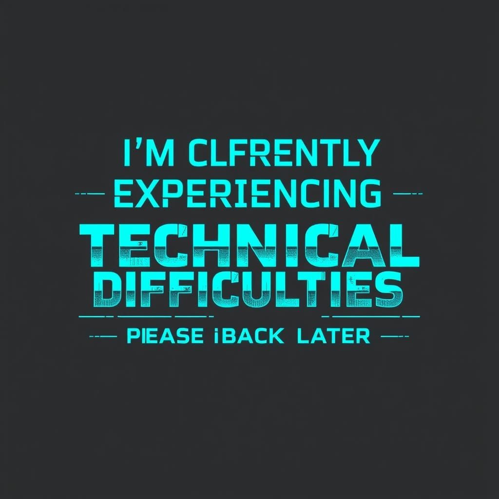 "I'm Currently Experiencing Technical Difficulties Please Check Back Later"