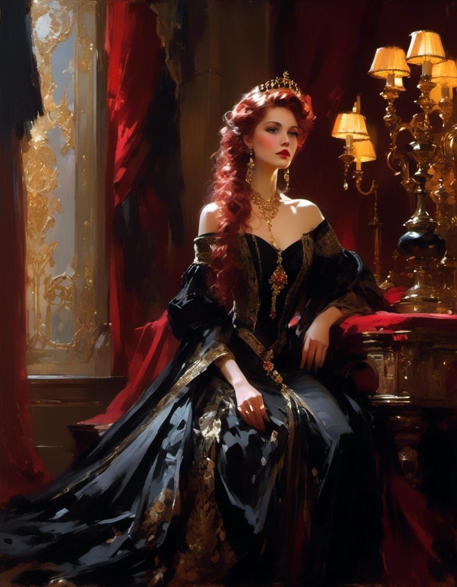 Elegant Queen Nicoletta in Victorian Style