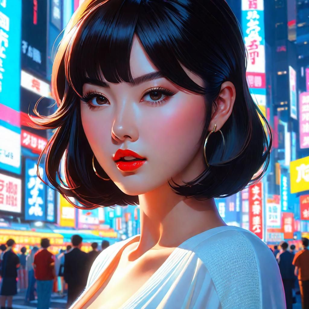 Gorgeous Internet Celebrity, Photorealistic Digital Art