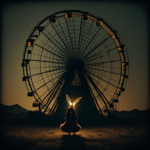 Gothic Holiday Icons in Desecrated Amusement Park