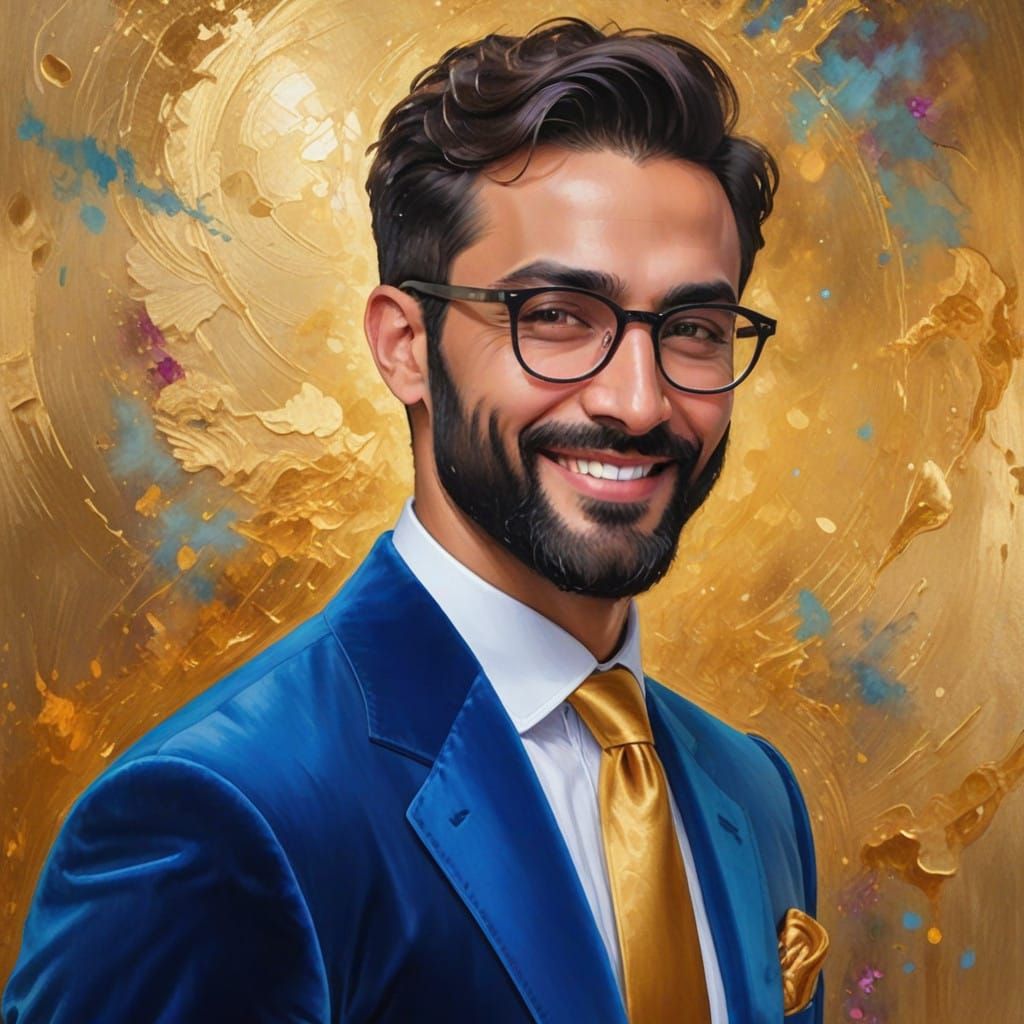 Turkish Gentleman in Velvet Suit