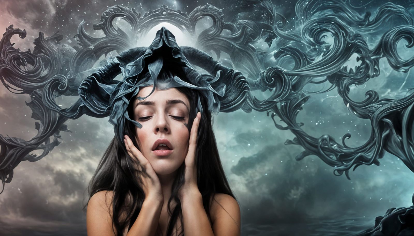 Midnight Runaway in a Dreamlike Landscape