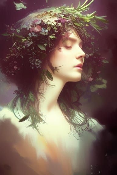 Ethereal Fantasy Portrait: Love Grows with Rosemary